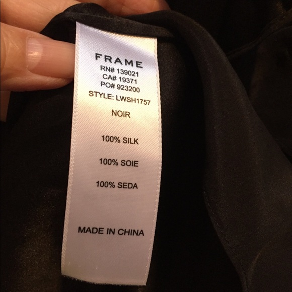 Frame Black Silk Ruffle Blouse - Picture 8 of 8